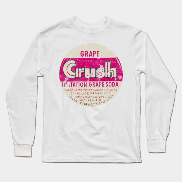 Grape Crush Soda  - - - - Vintage 70s Aesthetic Long Sleeve T-Shirt by CultOfRomance